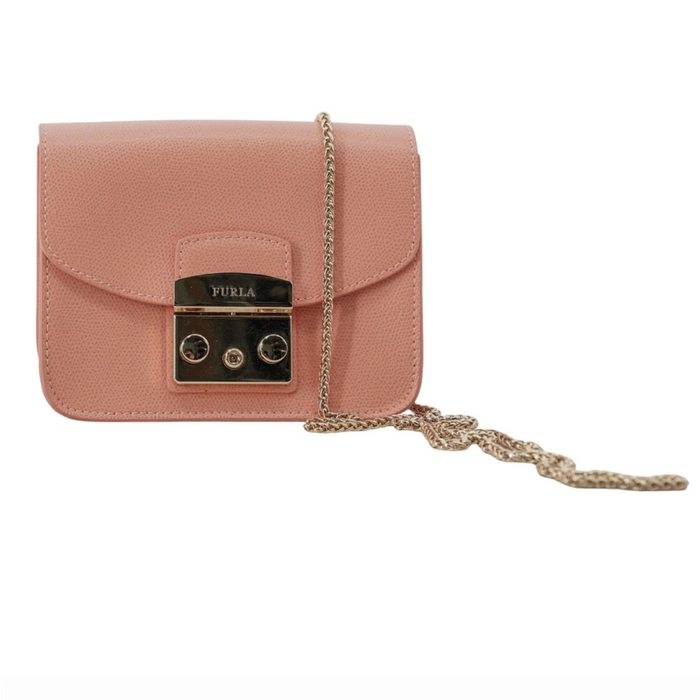 Furla “Metropolis” Crossbody Mini Bag with Gold Chain